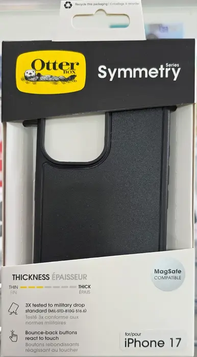 כיסוי אוטרבוקס לאייפון 17 | OtterBox Symmetry MagSafe שחור