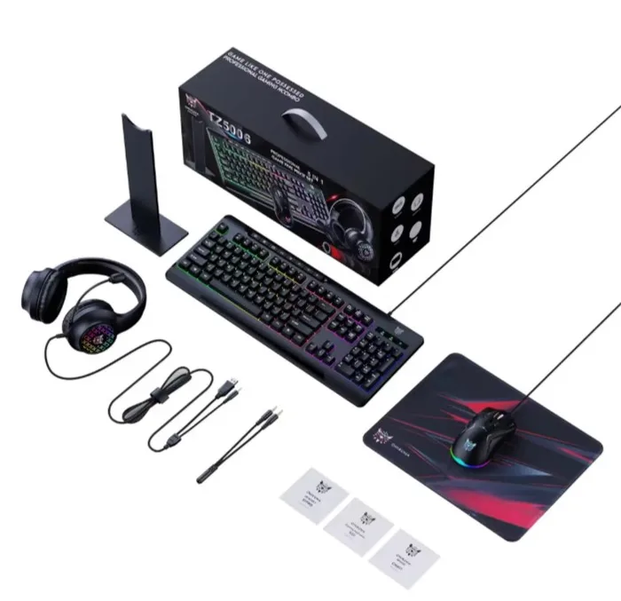 סט גיימינג ONIKUMA TZ5006 | ערכת 5 מוצרים | אוזניות מקלדת ועכבר