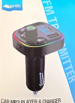 משדר FM לרכב טעינה מהירה NORDIC 15W