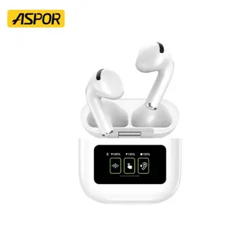 אוזניות אלחוטיות Aspor A630 | תצוגת טעינה חכמה | סאונד איכותי