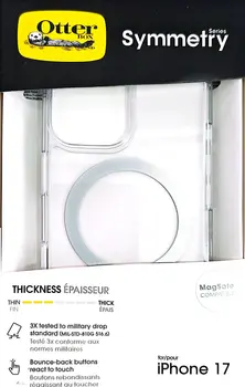 כיסוי אוטרבוקס אייפון 17 | OtterBox Symmetry MagSafe | צבע שקוף